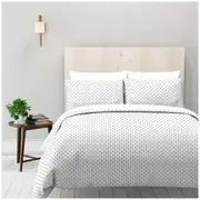 Natural Earth Organic Cotton Sheet Set 4 Piece Queen- Stylised Leaves