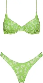 [N\P] NP Push Up Bikini Set Women Triangle Bikinis Swimwear Ruched Biquini Light Green