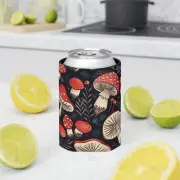 Mushroom Can Cooler, Woodland Drink Holder, Cute Beverage Sleeve, Insulated