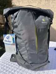 Deuter Roll top Triple All Black Hiking Day Pack XV 3 SL Backpack Lightweight