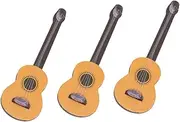 ibasenice 3pcs Mini Guitar Props Realistic Model Adornment for Home Decor Desktop Guitar Instrument Decoration