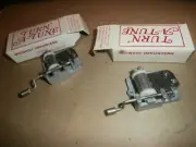 2 Vintage Music Box Crank Players Turn-A-Tune White Christmas Silent Night