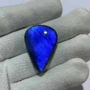 48 Cts Blue Fire Natural Labradorite Pear Shape Cabs Loose Gemstone, 38x26x6.5mm