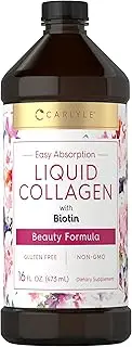 Liquid Collagen 16oz | with Biotin and Amino Acid Protein | Natural Berry Flavor | Non-GMO, Gluten Free | by Carlyle
