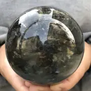 2.22LB Natural labradorite ball quartz crystal sphere 87mm reiki healing XQ1205