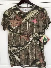 New Womens Junior Mossy Oak Break-Up CAMO Short Sleeve T Shirt Large