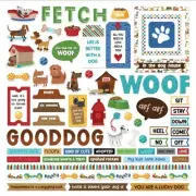 Hot Diggity Dog Stickers 12"X12"-Elements 5A002572-1G85F