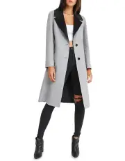 [Belle & Bloom] Lexington Two-Tone Wool Blend Coat