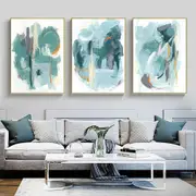 Abstract green 3 sets Canvas Wall Art