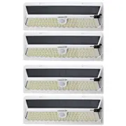 4 Pack 120 LED Solar Power Motion Sensor Wall Light Outdoor Garden Lamp White