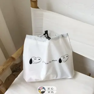 ins 韓風可愛卡通 Snoopy 可折疊 購物袋 抽繩 束口袋 環保袋 旅行收納袋 便攜 防水 手提袋 禮品袋