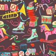 CHRISTMAS PRESENTS AND TOYS Cotton Fabric by Springs Creative BTY