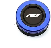 XINMINGYUE Fit For YAMAHA YZFR1 YZF-R1 YZF R1 2010-2020 2021 2022 Motorcycle CNC Rear & Front Brake Fluid Reservoir Cap Cylinder Cover Sock Accessories(R Blue)
