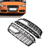 2 Pcs Front Bumper Honeycomb Mesh Fog Light Grille Cover For Audi A5 S5 (for: Audi)