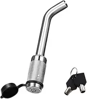FOYTOKI Elbow Style Trailer Hitch Receiver Lock Theft Bumper Pin Lock for Cargo Carriers Bike Racks and Rvs Easy to Install Design Fits Hitch Receivers