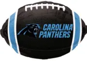 5 New 17 Inch Carolina Panthers Nfl Football Shaped Mylar Balloons