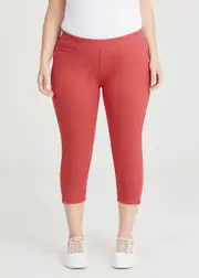 [Virtuelle] Taking Shape The Bestfriend Crop Jegging Size 16 in Teaberry, Cotton - Plus Size Women's Clothing Teaberry