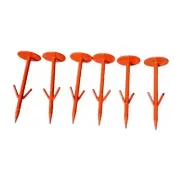 Pack of 6 Survey Land Marker in Orange Color/Property Stakes in Metal/Ground