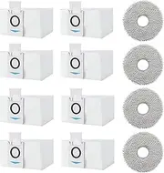 12 Pack DEEBOT X2 pro / X2 Omni / X2 combo Accessories Compatible with ECOVACS DEEBOT X2 pro / X2 Omni / X2 combo Robot Vacuum,8 Dust Bags,4 Mop Cloths