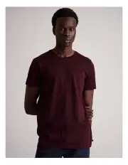 [Blaq] Supima Cotton Crew Neck T-Shirt in Burgundy