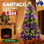 Santaco 1.8M Christmas Tree 8 Flash Modes Fibre Optic Xmas Shining Star