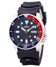 Seiko Automatic Diver Dark Blue Dial Day/Date Rubber Strap SKX009K1 Mens Watch