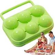 Travel Egg Container - Reusable Camping Egg Box,Reusable Grid-packaged Food Tray Keeper For Fridge Cooking Counter Easter Farm