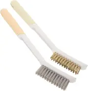 CHILDWEET 2Pcs Kitchen Cleaner Brush Upgraded Thick Oil Stain Scraper Durable Wire Brush for Gas Stove Oven Grill Fryer Cleaning Tool for Daily Maintenance