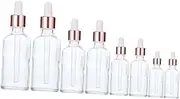FRCOLOR 8Pcs Essential Oil Dropper Bottles Refillable Household Empty Glass Containers for Travel Perfume DIY Aromatherapy and Liquid Dispensing