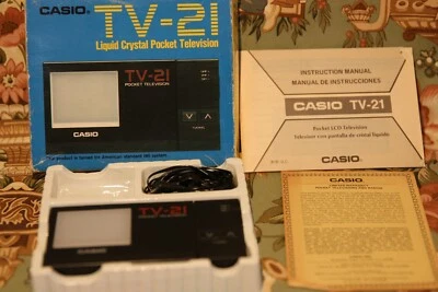 Vintage NIB Casio TV-21 Liquid Crystal Pocket Television Made In Japan