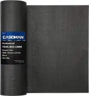 Durable Black Non-Adhesive Foam Drawer Liner - Ideal for Tool Protection