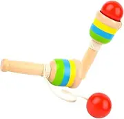 ifundom Wooden Craft Educational Kendama Toy Boys and Girls Kendama Game Toy Hand-Eye Coordination Toy Bright Design Random Color