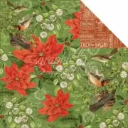 Graphic 45 Time to Flourish Collection Christmas 12" December Flourish Cardstock