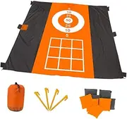 DECOMELODY Outdoor Mat Game Go Game Mat Foldable Multifunction Camping Ground Mat Mattress for Camping Outdoor Travel 160x160cm (Orange)