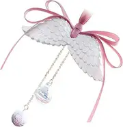 MUCKLILY Car Rearview Mirror Pendant Angel Wing Air Freshener Perfume Diffuser for All Car Decorative Hanging Aromatherapy present