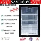 Kolner 130L Mini Bar Fridge Glass Door Beverage Cooler Compressor Refrigerator