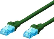 CAT 5e U/UTP Patch Cable PVC Digitus Cable 1 m Green Blue for Network Communication
