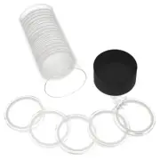 OnFireGuy Black Cap Tube & 20pcs 40mm White Ring 1oz Silver Eagle Coin Holders