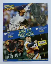 Wilson A2000 Clayton KERSHAW & Jose ALTUVE Ad Glove Mitt Advertisement