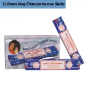 12 x 15G Nag Champa Hand Rolled Sticks Satya Sai Baba Home Fragrance Scents