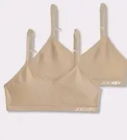 Jockey Generation Girls' 2pk Seamfree Bralette - Beige Xl