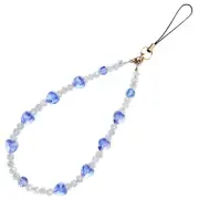 Phone Charm Beaded Phone Wrist Strap Phone Lanyard with Tether Tab, [Hands-Fr...
