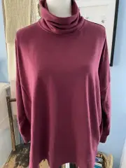 PINK Victoria's Secret Sweatshirt Pull Over Shirt Mock Neck Over Sized Small S