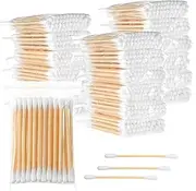Demissle 30 Pack Cotton Swabs Travel Size, 50 Pcs Per Pack Individually Wrapped Cotton Swab Double Tipped Wooden Sticks for Ear Make up Hotel Toiletries Essentials Supplies