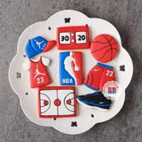 在飛比找ETMall東森購物網優惠-NBA藍球套裝 糖霜餅干模具不銹鋼 烘焙家用翻糖印花模