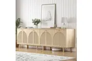 MAIVE 4 Door Buffet Sideboard Set of 2 Storage Cabinet | Spacious and Stylish Storage Solution