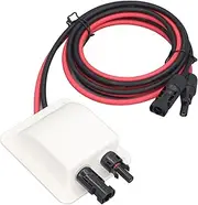Respicefinem Solar Double Cable Entry Gland Box Housing for RV Roof Boat Yacht Camping Travel with 2m 10AWG Extension Cord Ideal for 100W to 200W Solar Panels