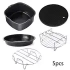 Air Fryer Oven Cake & Pizza Pan Metal Holder Skewer Rack & Skewers BPA