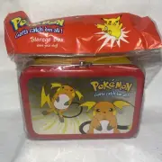 NEW 1998 Vintage Raichu Pokémon tin/lunchbox - Rare