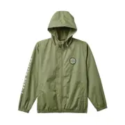 Brixton "Claxton Crest" Lightweight Zip Jacket (Olive Surplus) Hooded Jacket